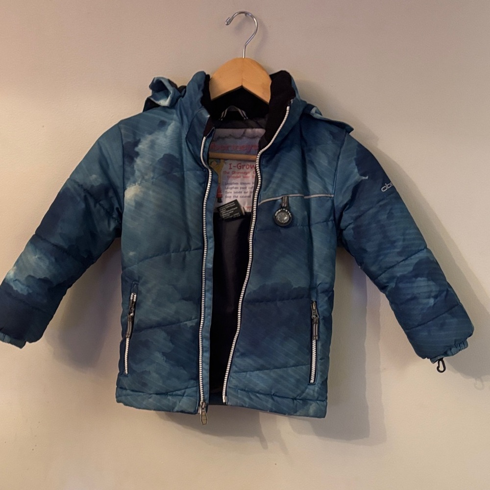 Obermeyer Blue Patterned Kids Puffer Jacket